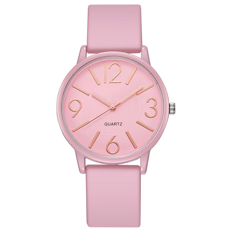 Minimalist Silicone Strap Quartz Watch