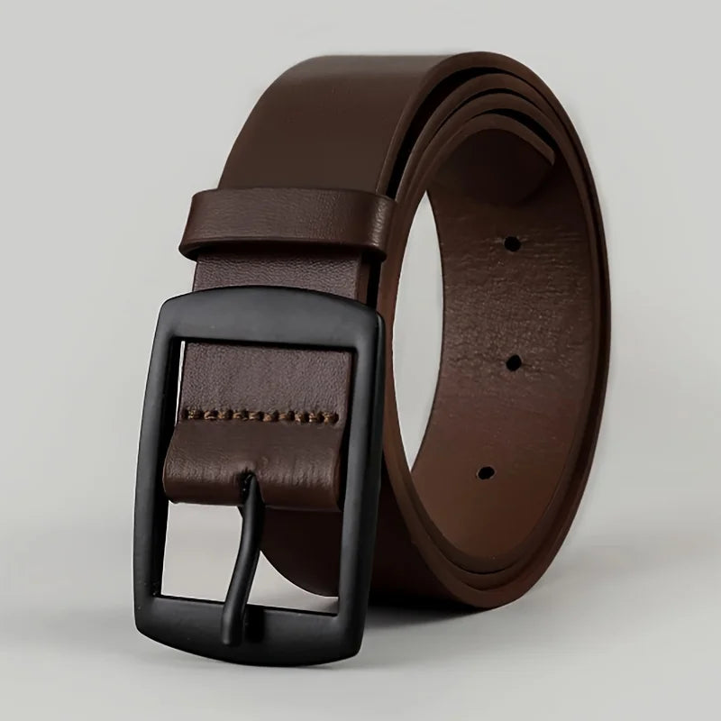 Infinite Aura Leather Belt – Premium Unisex Metal Buckle Strap