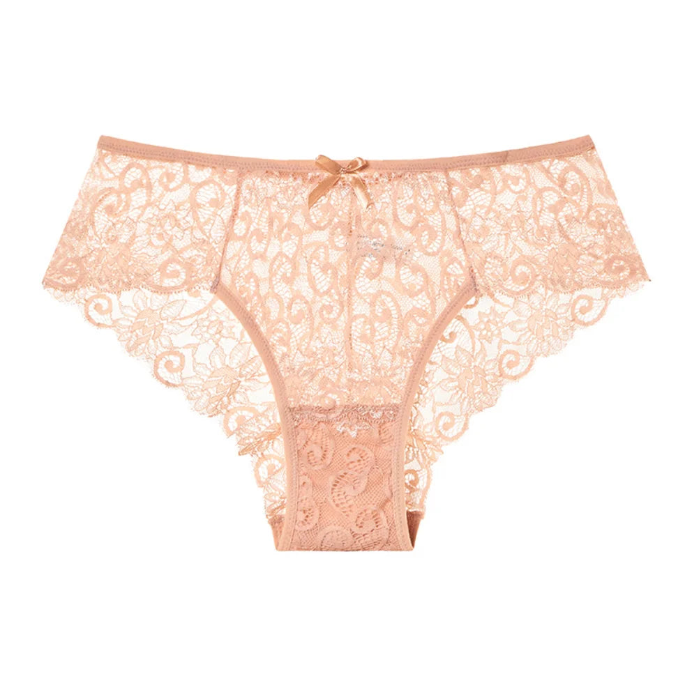 Sexy Mid-Rise Floral Lace Thong