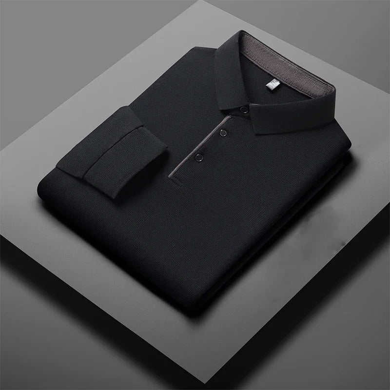 Milano Premium Long-Sleeve Smart-Casual Polo Shirt