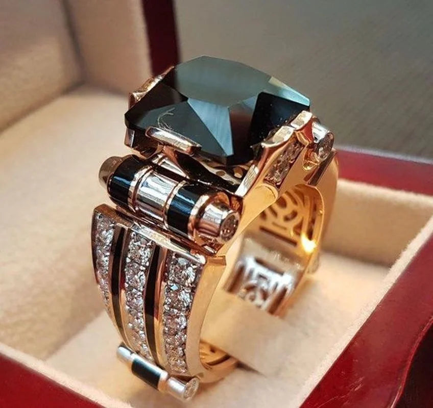 Gothic Vintage Stainless Steel Statement Ring