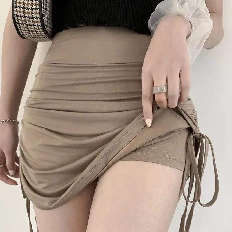 The "Aura Rhythma" Latin Practice Skirt – High-Waisted Drawstring Dance Skirt