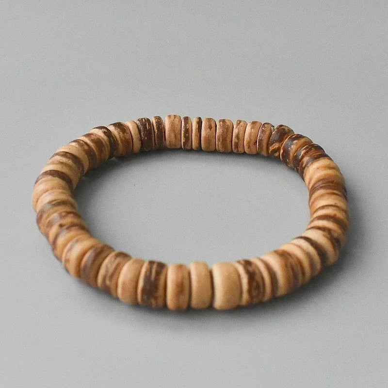 Nirvana Coconut Shell Bead Bracelet – Handmade Tibetan Buddhist Amulet