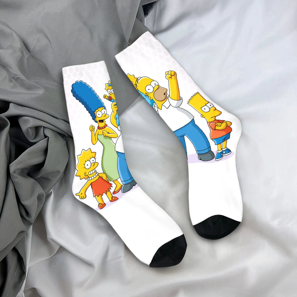 Retro Toon Anti-Slip Winter Socks – Warm Vintage Outdoor Crew Socks
