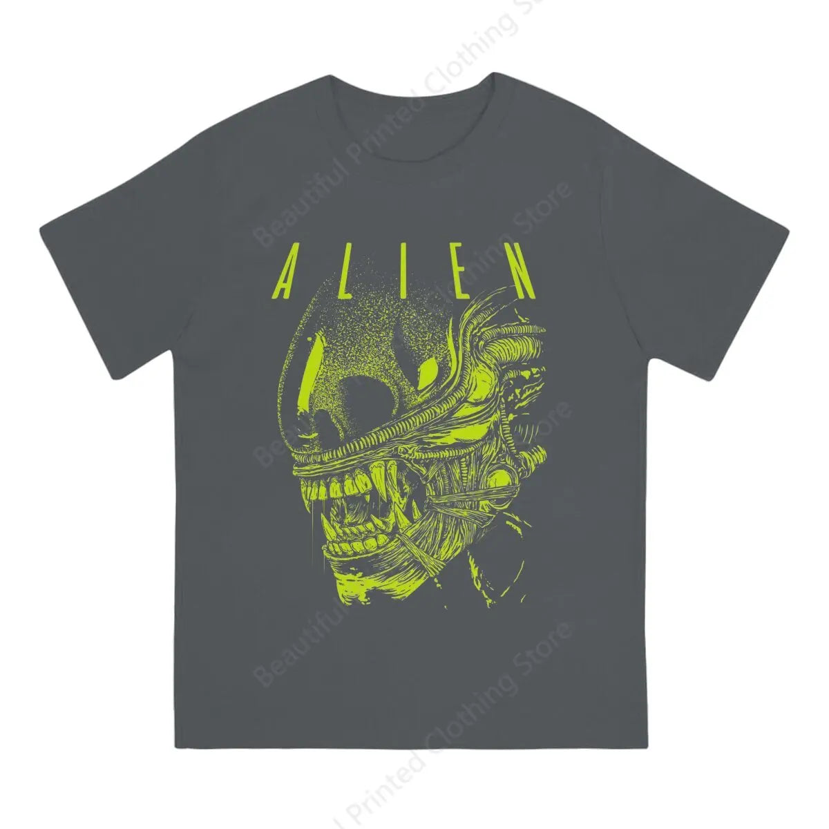 Neon Cyberpunk Alien Graphic Streetwear T-Shirt