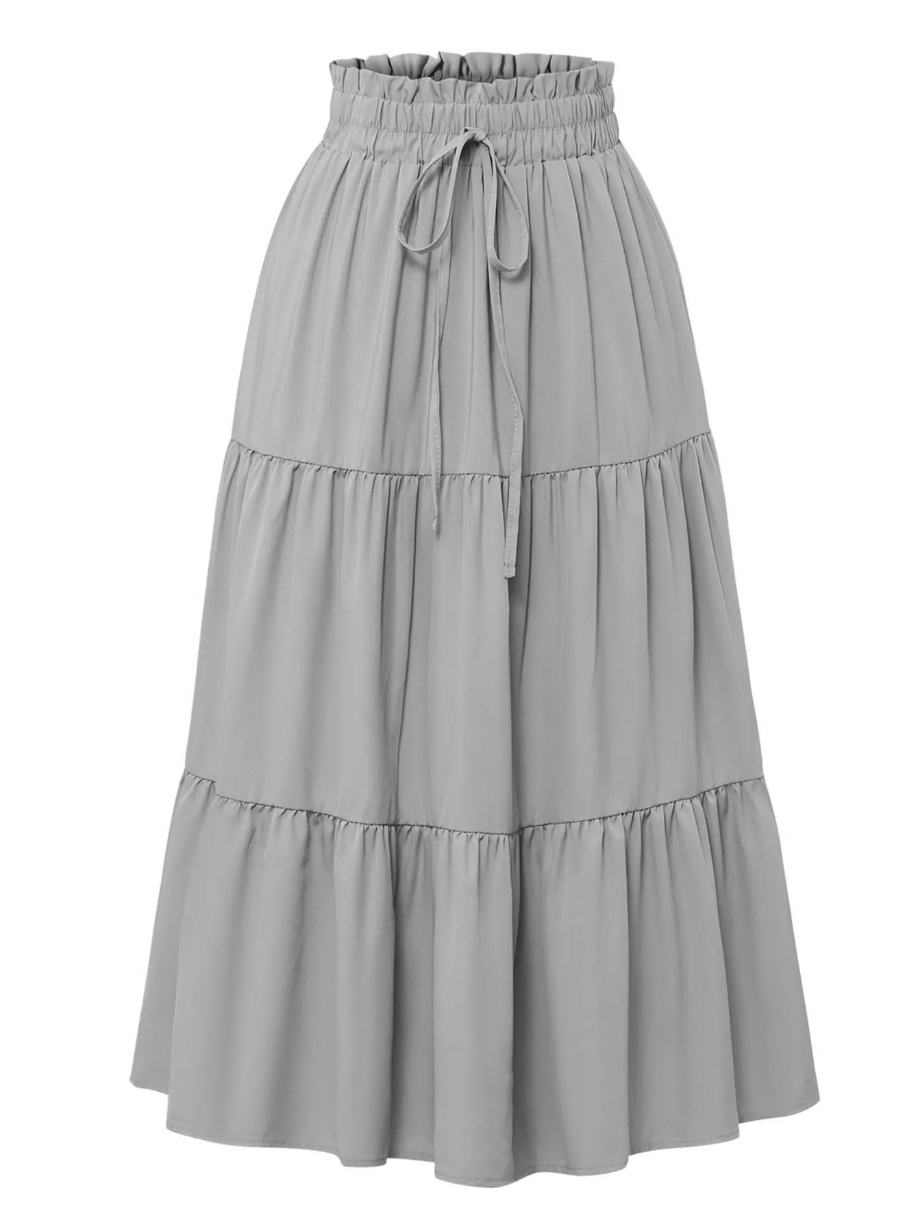 Santorini Bohemian Maxi Skirt – Flowy Summer Floral Long Skirt