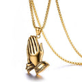 Devotion Praying Hands Pendant – Men's Titanium Steel Streetwear Chain