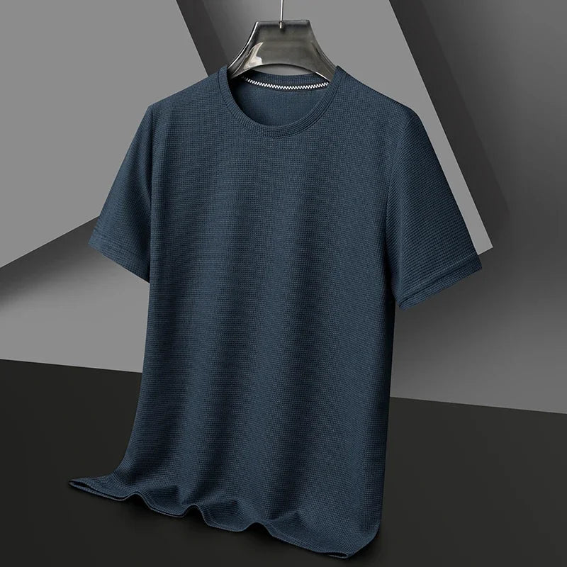 Atlas Premium Waffle Knit T-Shirt – Men's Summer Streetwear Top