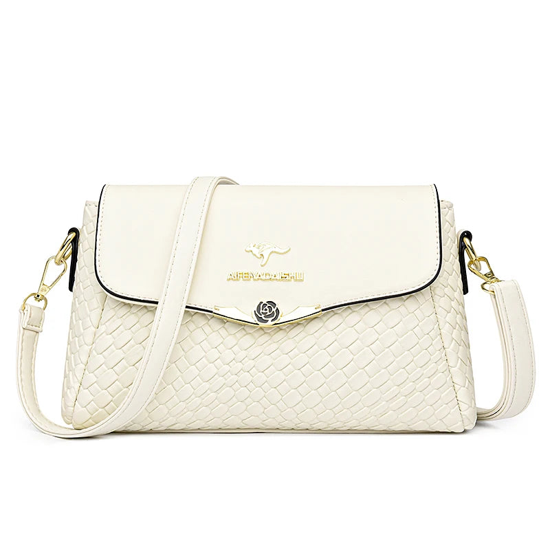 Luxury Woven Shoulder Bag - Elegant Designer Style