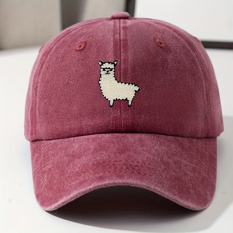 Casual Sheep Print Baseball Hat - Unisex