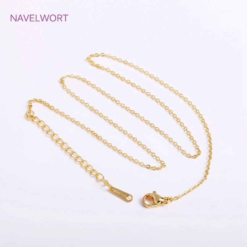 Minimalist 18K Gold Plated Chain Necklace – Delicate Everyday Essential