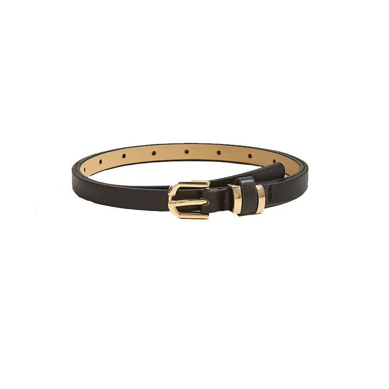 The "Aura Cinch" Premium Fashion Belt – Designer PU Leather Waist Belt for Dresses