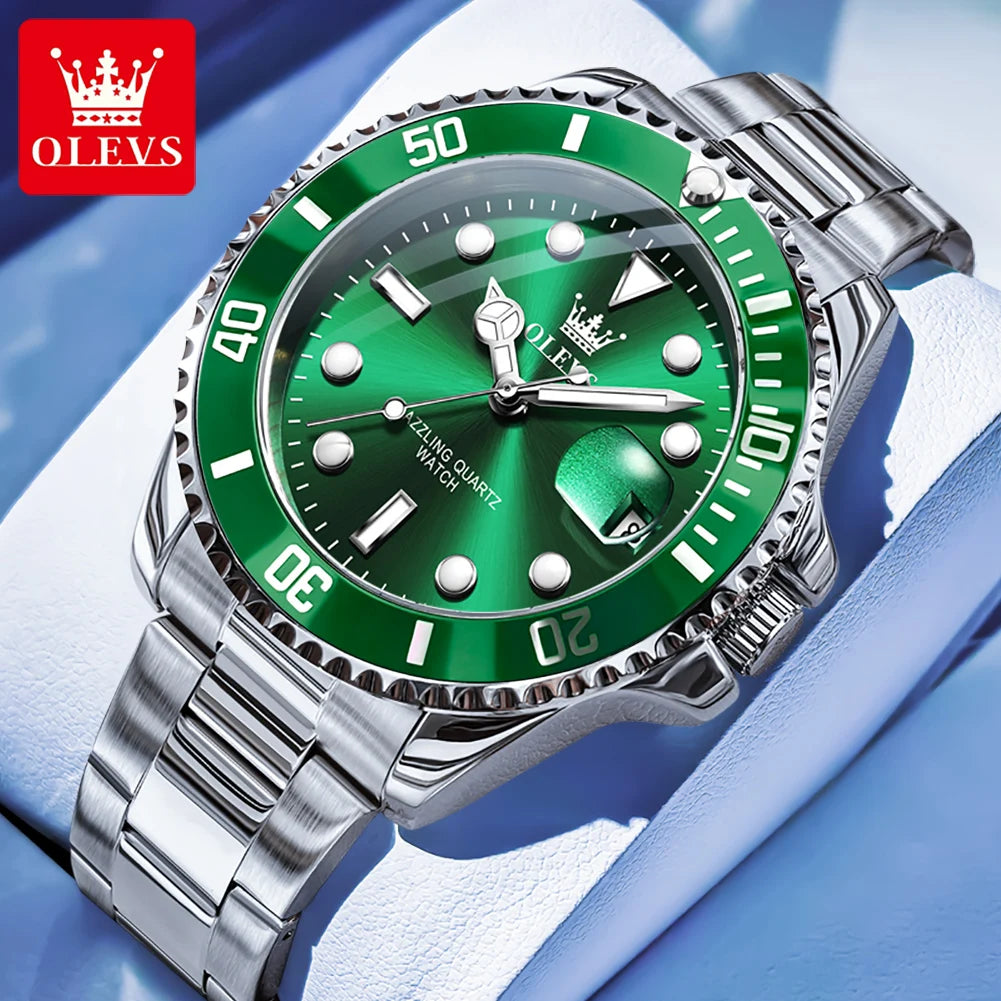 OLEVS Luxury Stainless Steel Quartz Watch