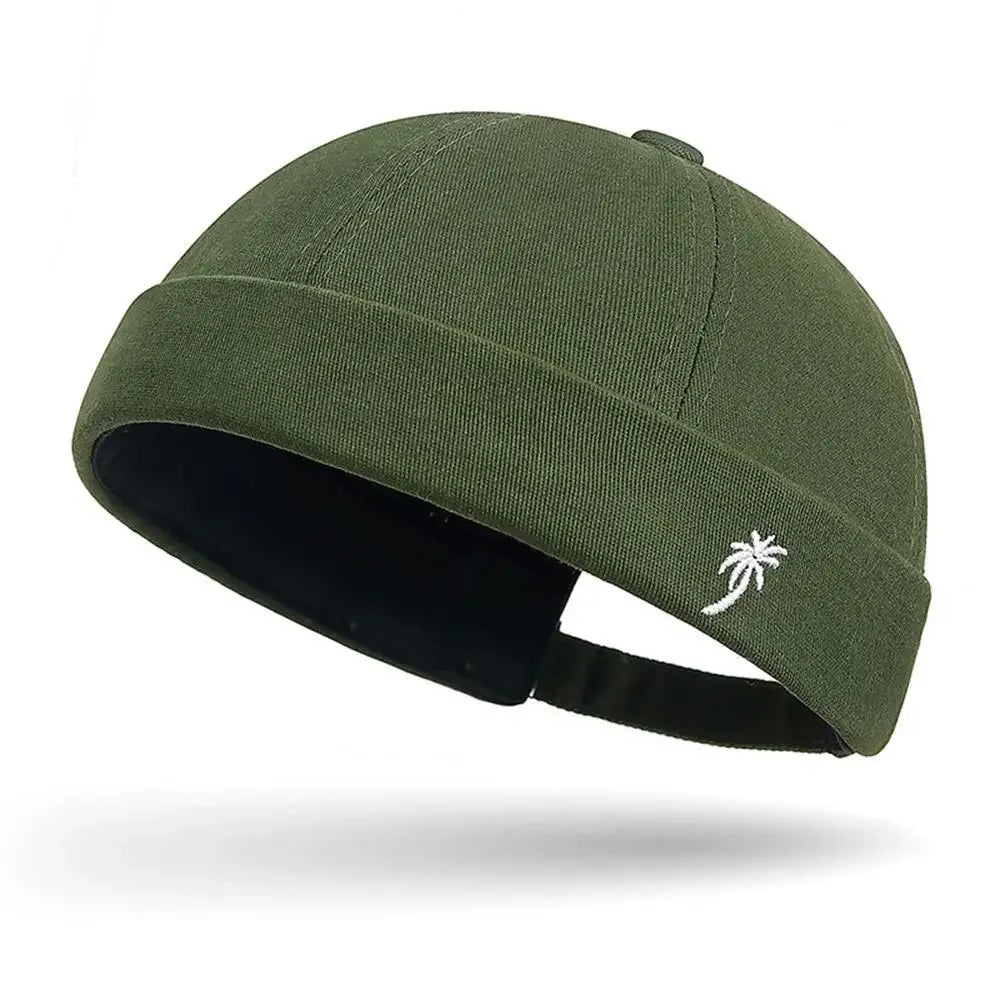 The "Malibu" Brimless Docker Cap – Embroidered Streetwear Landlord Hat