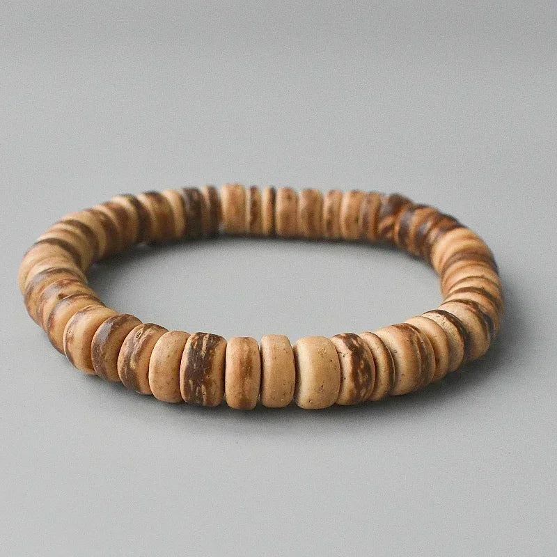 Nirvana Coconut Shell Bead Bracelet – Handmade Tibetan Buddhist Amulet