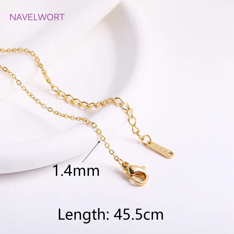 Minimalist 18K Gold Plated Chain Necklace – Delicate Everyday Essential