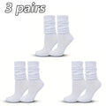 The "Soft-Stack" Slouch Socks (3-Pack) – Women's Trendy Pile-Up Mid-Length Socks