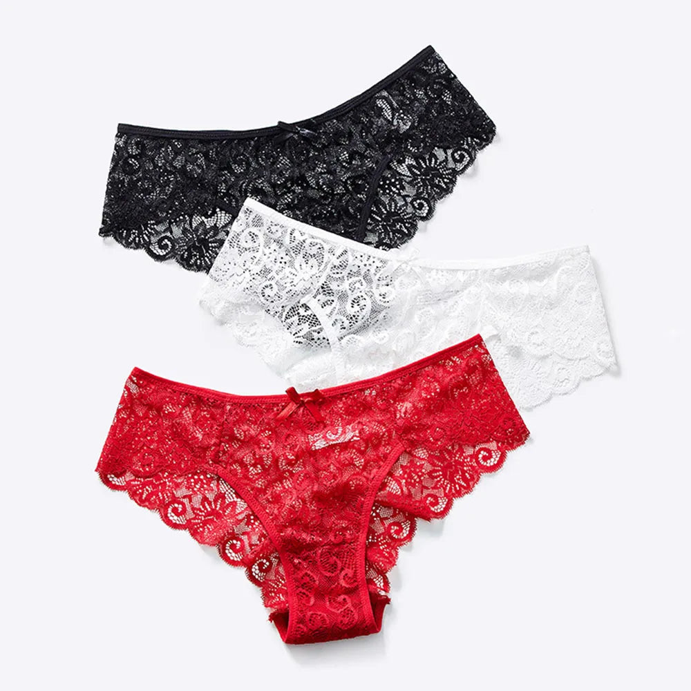 Sexy Mid-Rise Floral Lace Thong