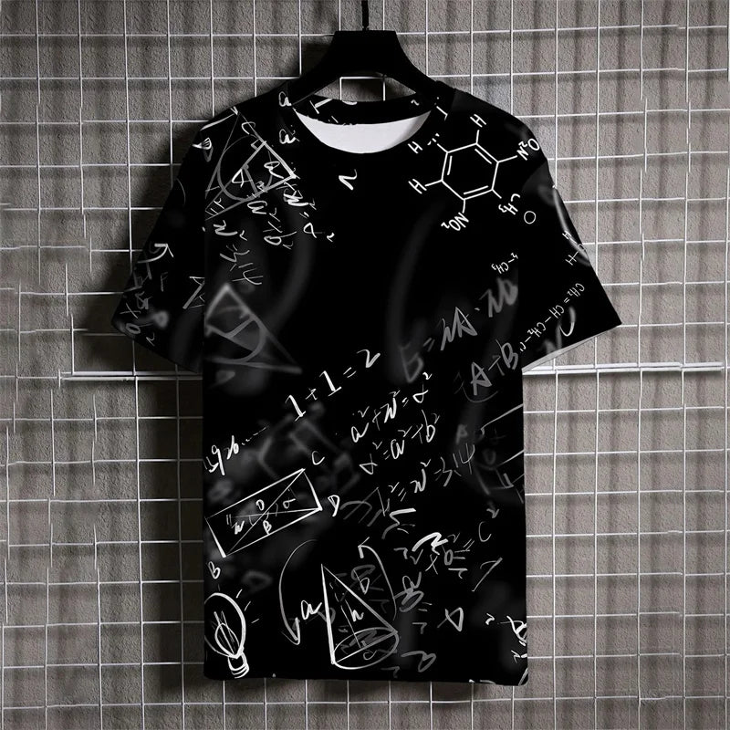 Hypothesis Math Formula Tee – 3D Printed Science Graphic T-Shirt