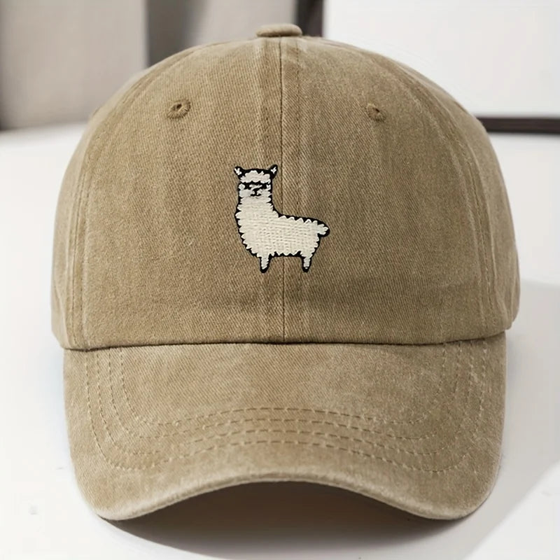Casual Sheep Print Baseball Hat - Unisex