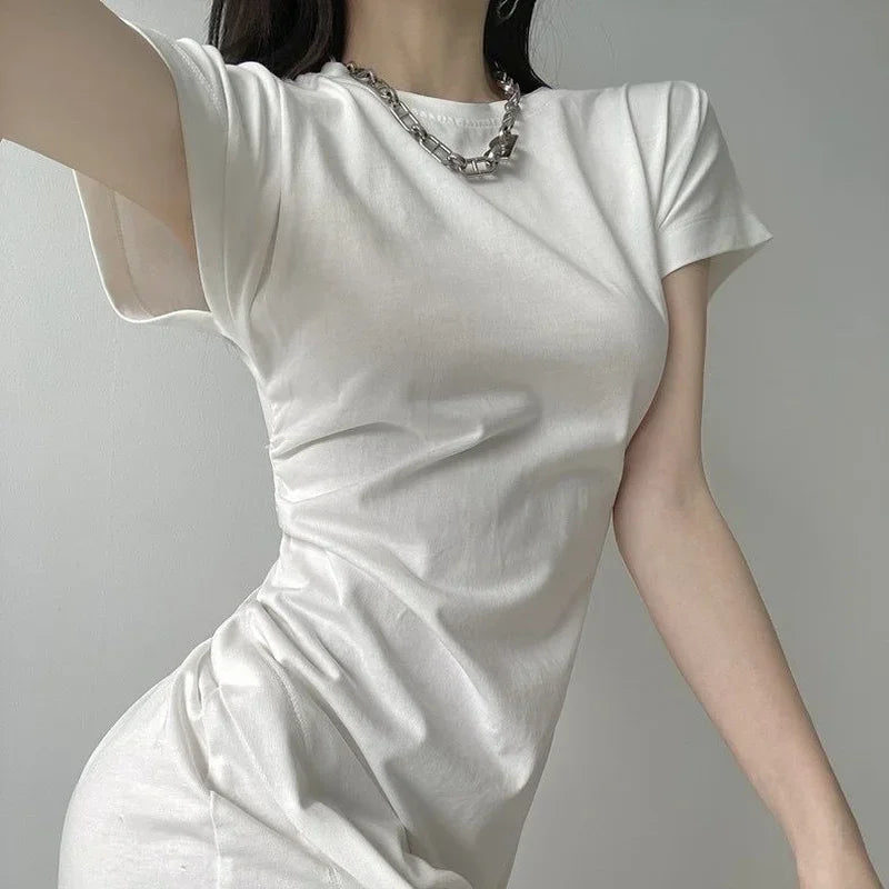 Elegant Midi Split-Side Bodycon Dress