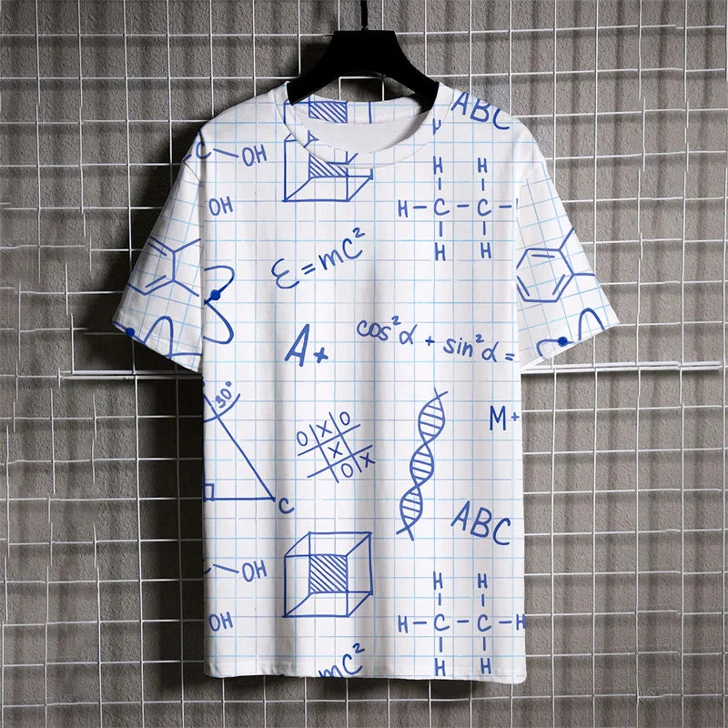 Hypothesis Math Formula Tee – 3D Printed Science Graphic T-Shirt