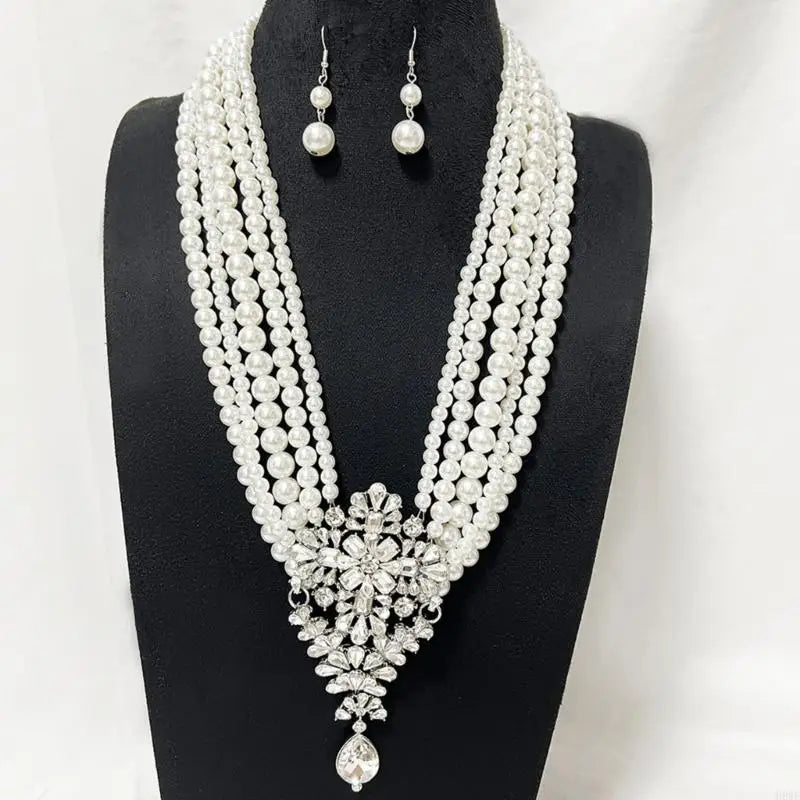Gala Premium Layered Pearl Statement Set