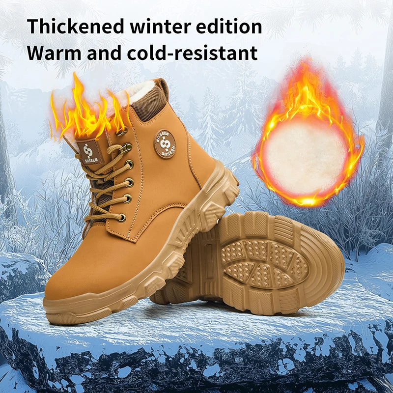 Waterproof Steel-Toe Work Boots - Thermal Winter Edition