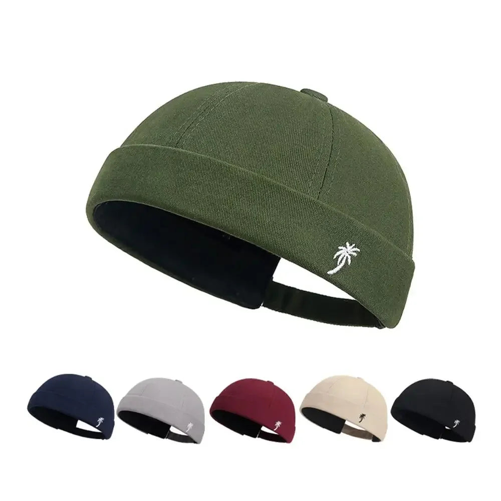 The "Malibu" Brimless Docker Cap – Embroidered Streetwear Landlord Hat