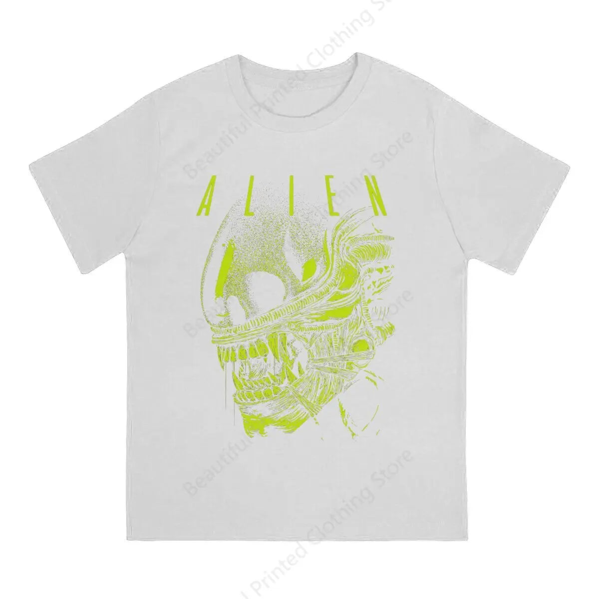 Neon Cyberpunk Alien Graphic Streetwear T-Shirt