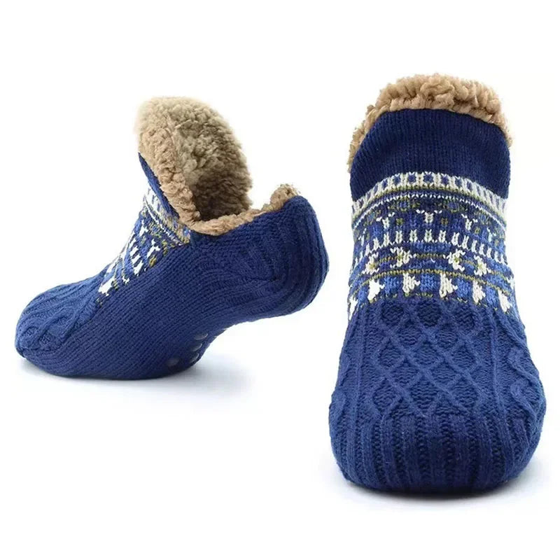 Nordic Thermal Floor Socks – Non-Slip Home Fleece Slippers Socks