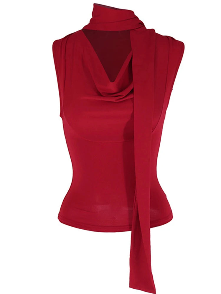 The "Aura V-Contour" Knitted Tank