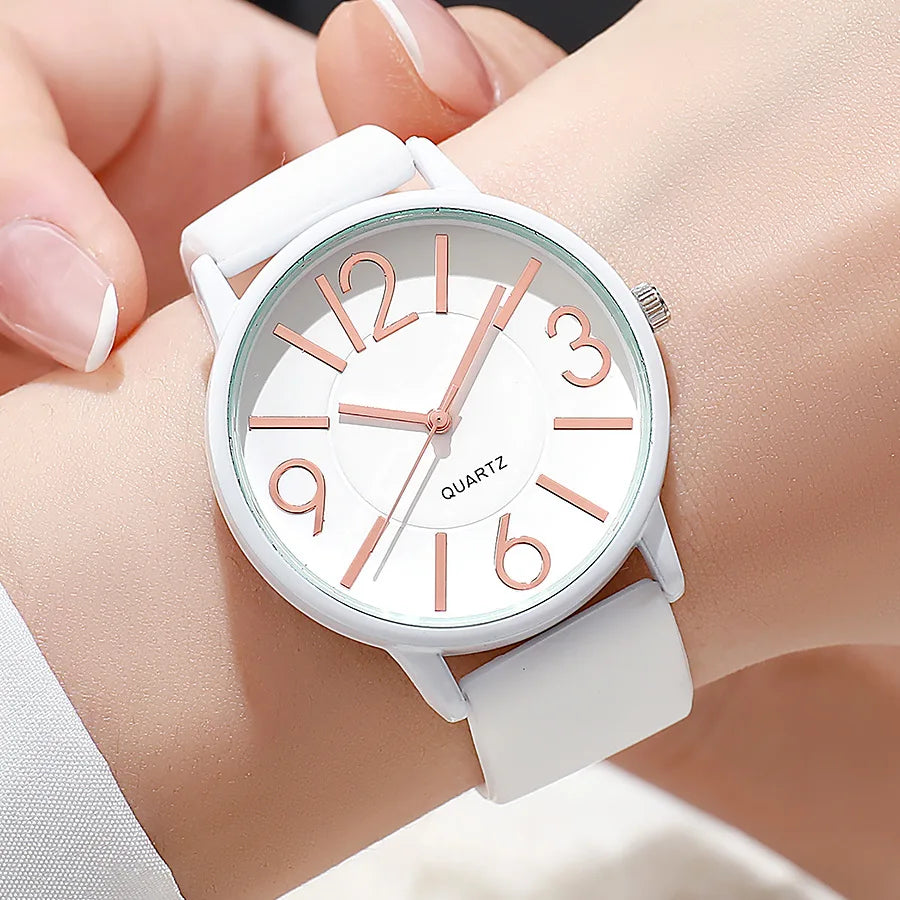 Minimalist Silicone Strap Quartz Watch