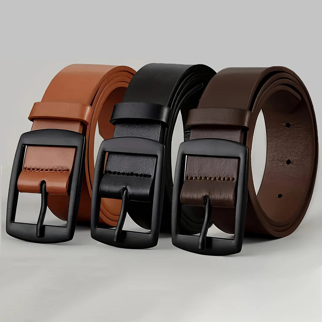 Infinite Aura Leather Belt – Premium Unisex Metal Buckle Strap