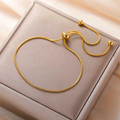 The "Aura Liquid Silk" Snake Chain – Premium Stainless Steel Adjustable Necklace