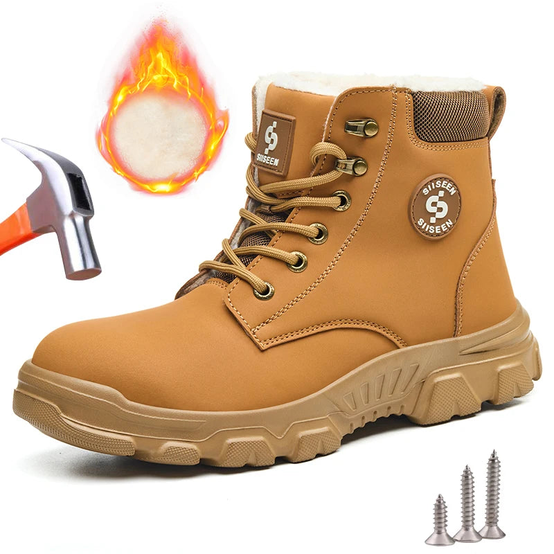 Waterproof Steel-Toe Work Boots - Thermal Winter Edition