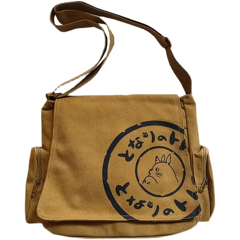 Large Capacity Canvas Shoulder Bag – Durable Casual Crossbody Tote for Daily Use
