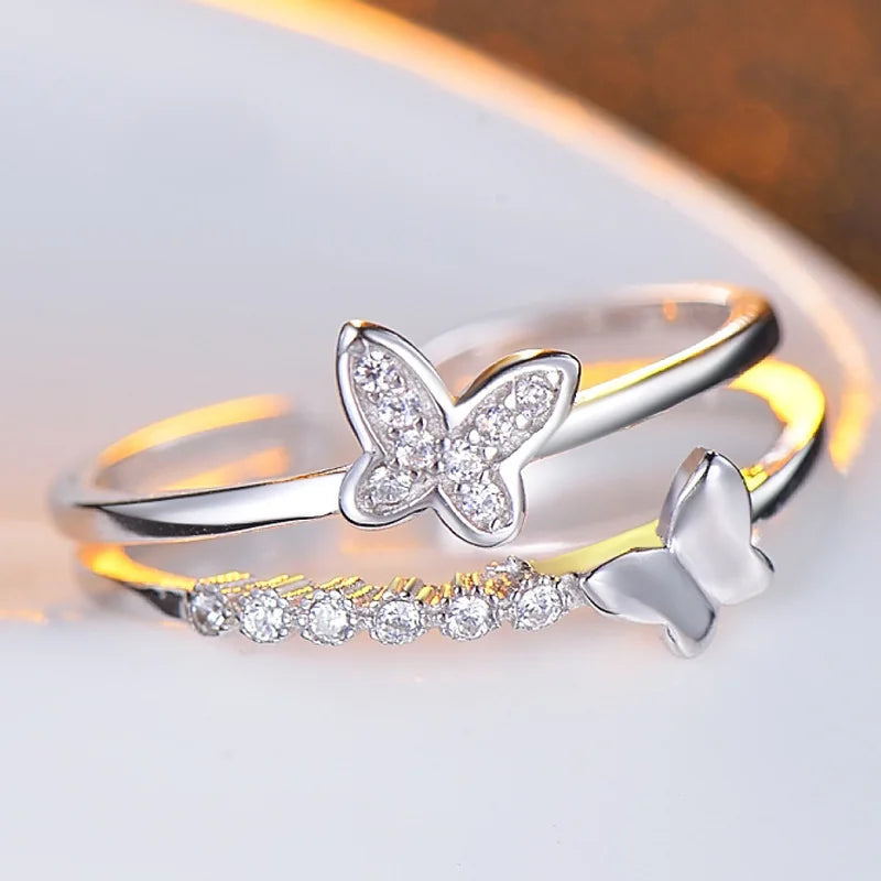 Elegant 925 Silver Plated Engagement Ring with AAA Sparkling Zircon - Minimalist Wedding Jewelry for Women