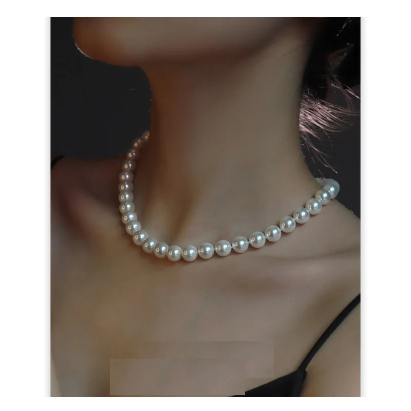 Classic Imitation Pearl Collarbone Necklace