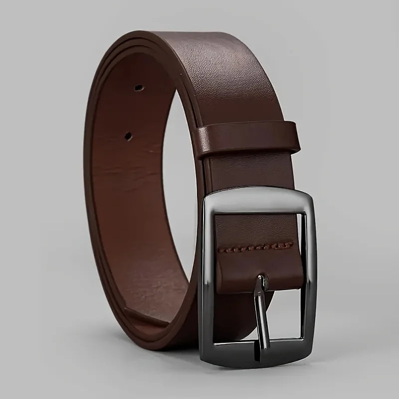 Infinite Aura Leather Belt – Premium Unisex Metal Buckle Strap