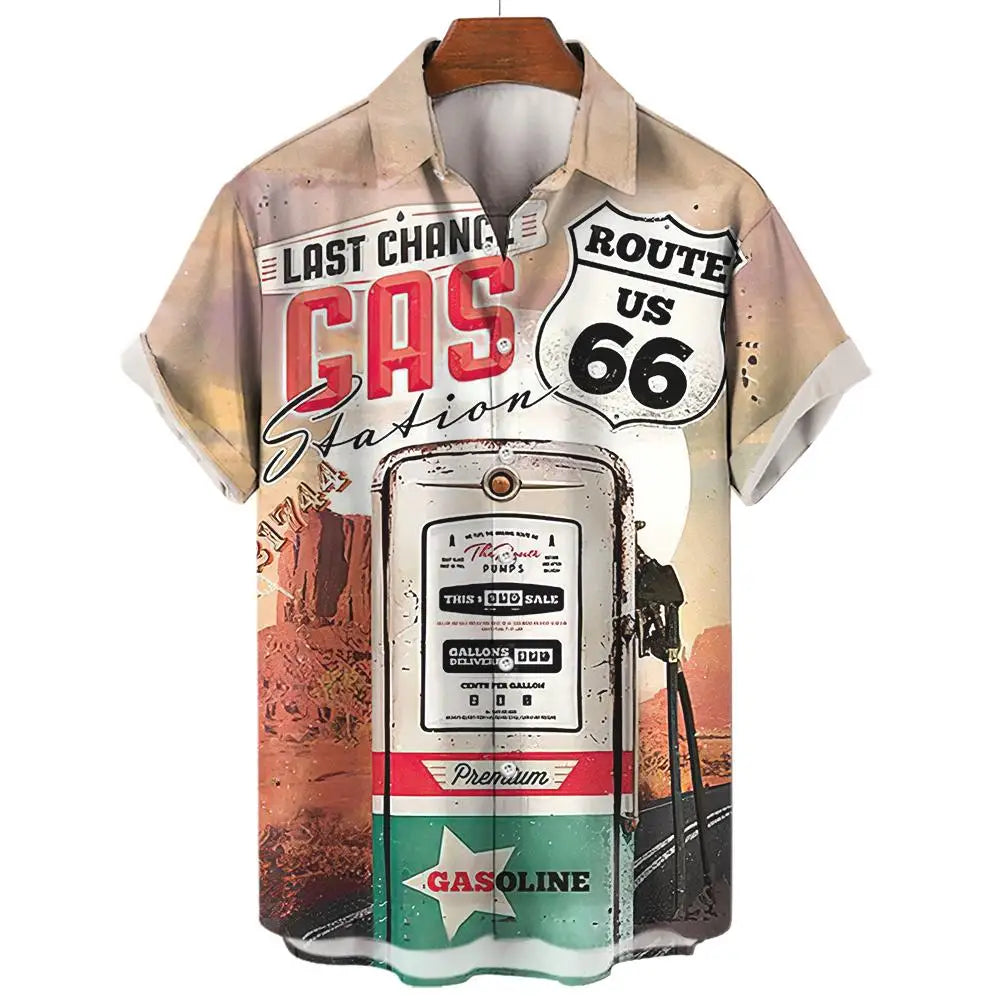 Route 66 Nomad Shirt – Vintage Classic Cars Short Sleeve Top