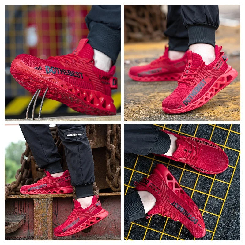 Unisex Lightweight Steel Toe Safety Work Sneakers