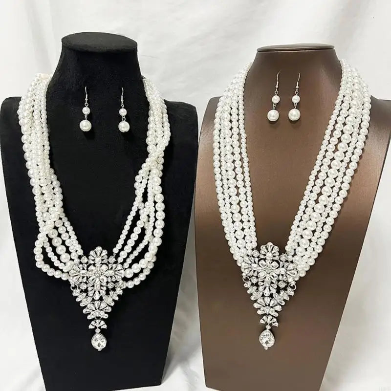 Gala Premium Layered Pearl Statement Set