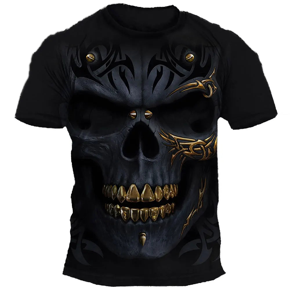The "AeroGlow Phantom" Oversized Graphic Tee – Hip Hop Horror Skull Streetwear Shirt