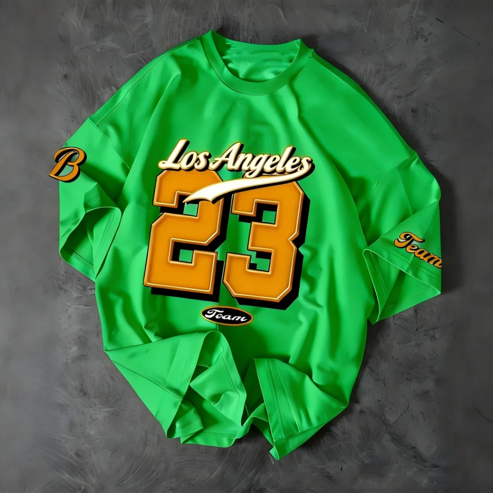 The "L.A. Essence" Breathable Tee – Summer Los Angeles Alphabet Printed Shirt