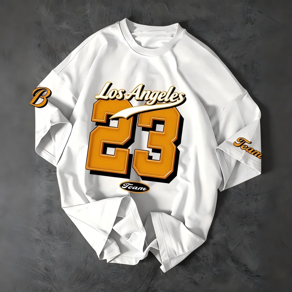 The "L.A. Essence" Breathable Tee – Summer Los Angeles Alphabet Printed Shirt