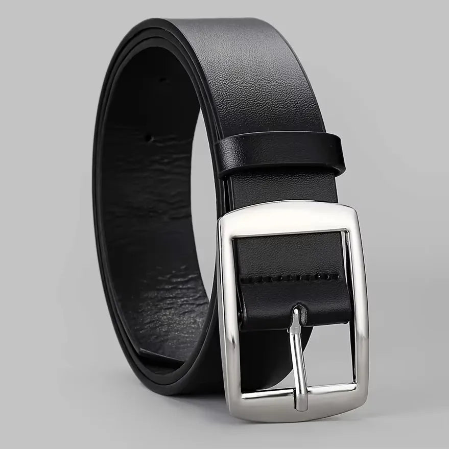 Infinite Aura Leather Belt – Premium Unisex Metal Buckle Strap