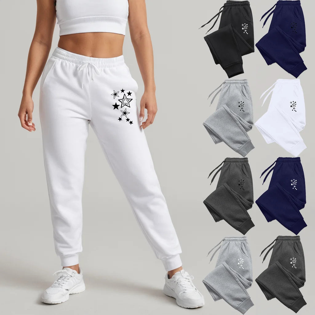 Casual Star Print Jogger Sweatpants