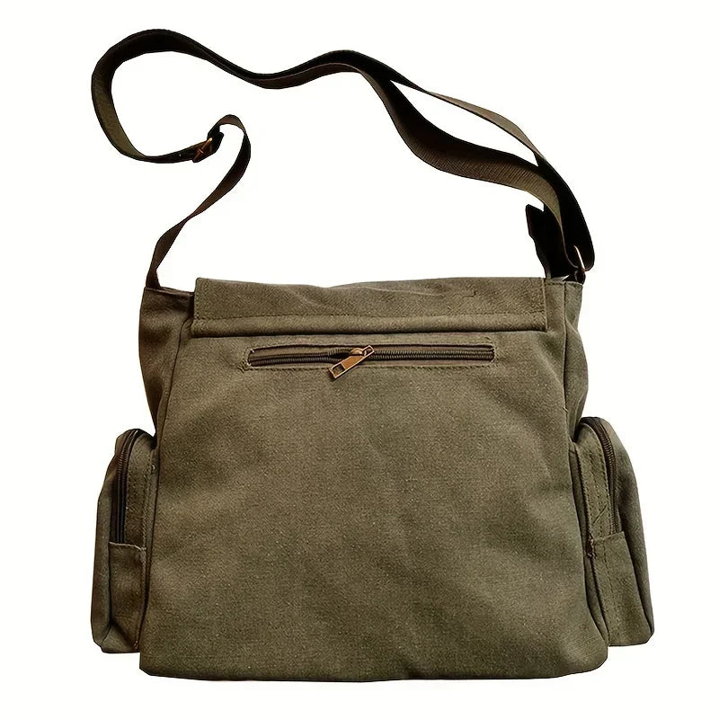 Large Capacity Canvas Shoulder Bag – Durable Casual Crossbody Tote for Daily Use