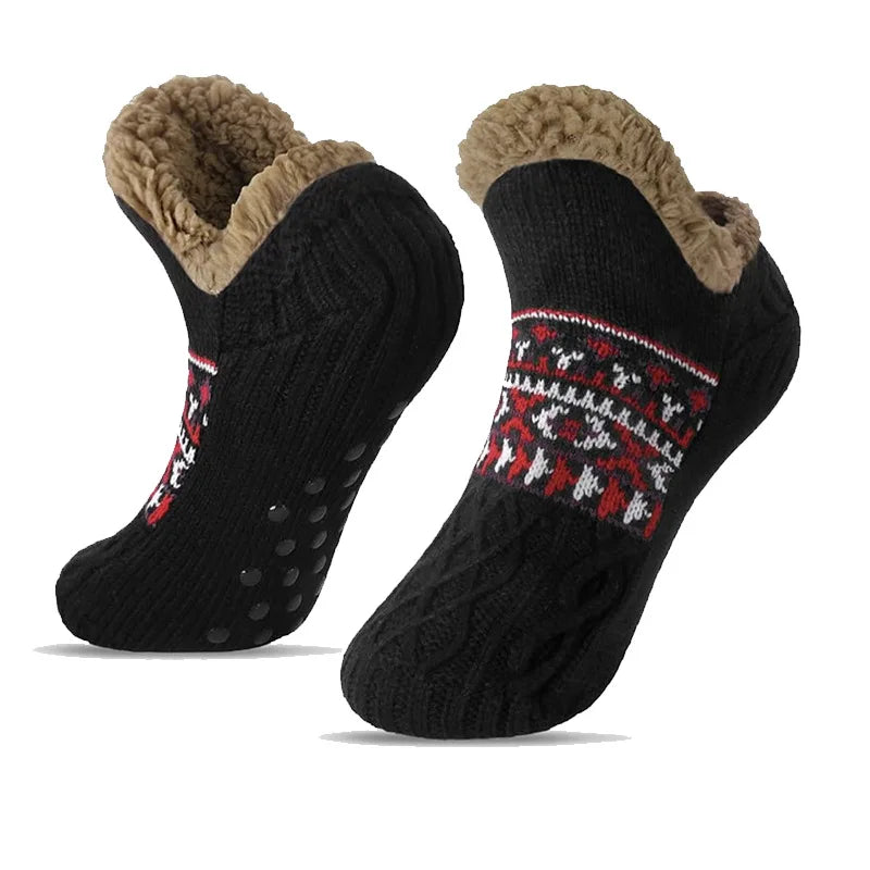 Nordic Thermal Floor Socks – Non-Slip Home Fleece Slippers Socks